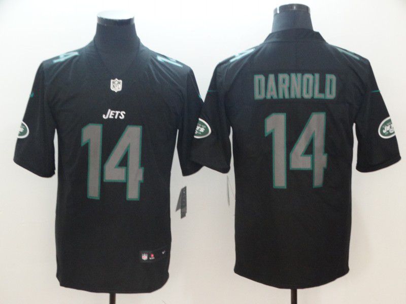 Men New York Jets #14 Darnold Nike Fashion Impact Black Color Rush Limited NFL Jersey->new york jets->NFL Jersey